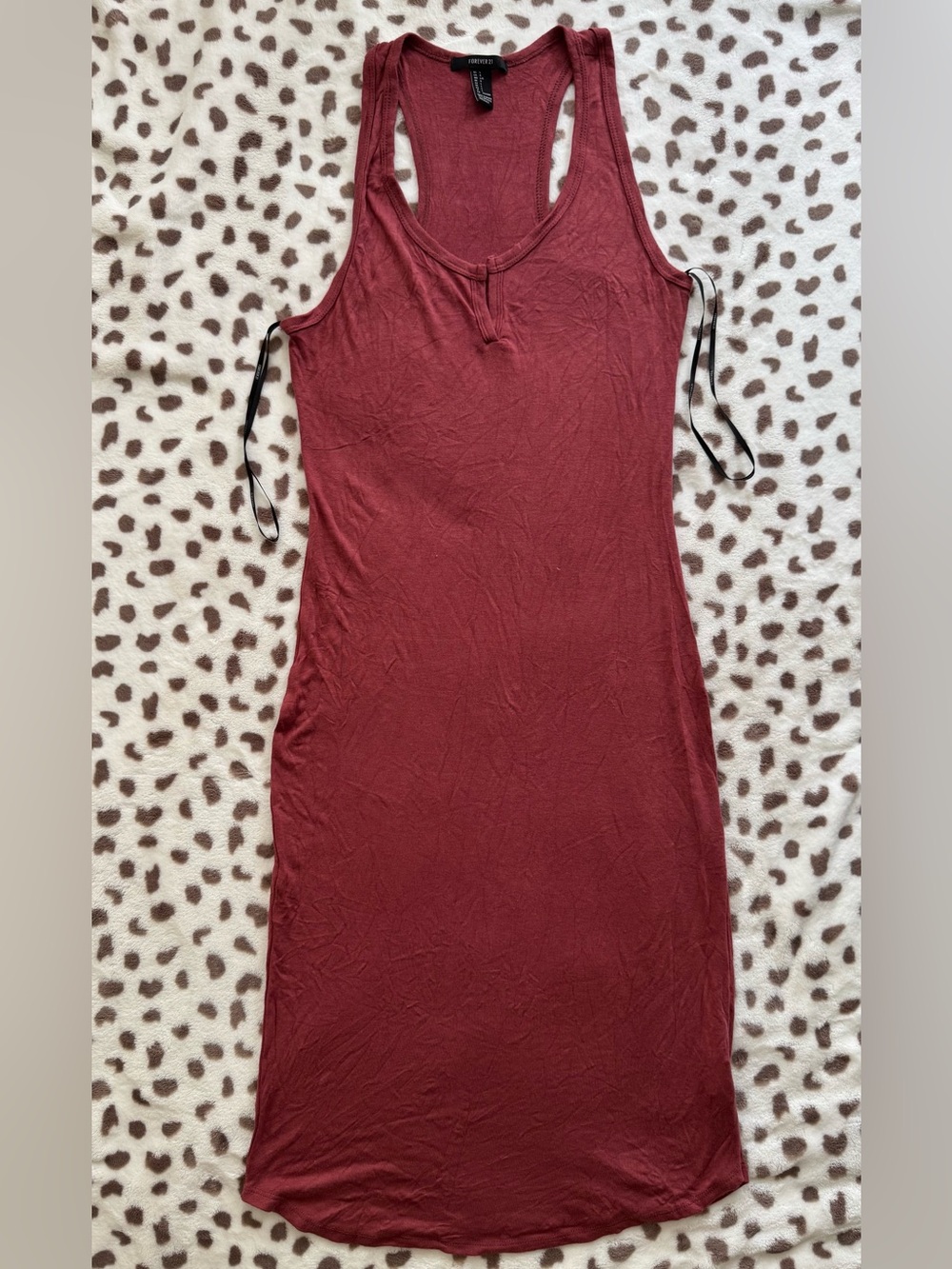 Forever 21 Rust Red Racerback Tank Top Dress